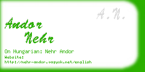 andor nehr business card